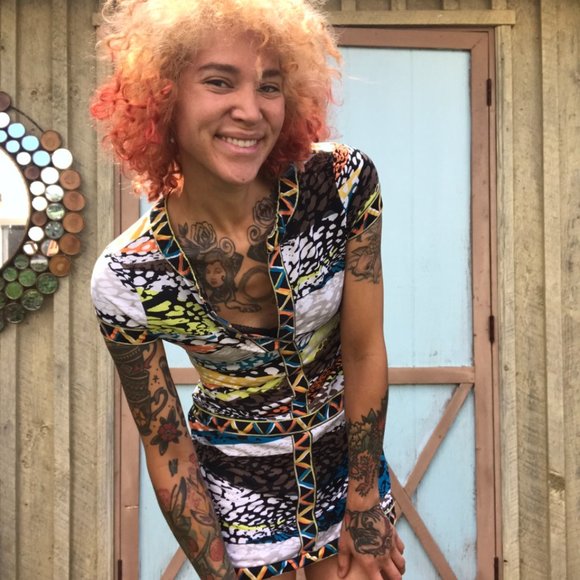 BCBG mini dress abstract pattern XXs - Picture 4 of 4